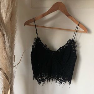 Lace cami spaghetti straps